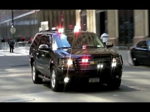 Secret Service and NYPD Unmarked Police Vehicles