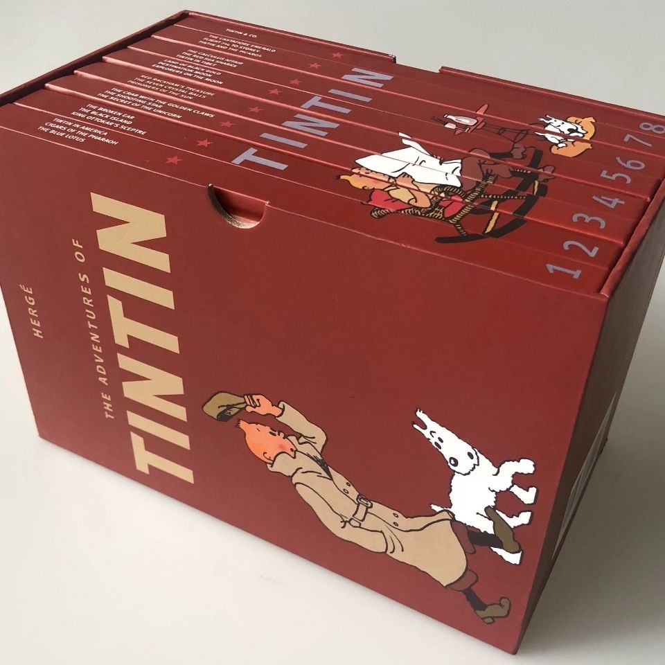 1-8 Full Set The Adventures of Tintin Set Children's English Story Book High Quality English Picture Books Kids Festival Gift