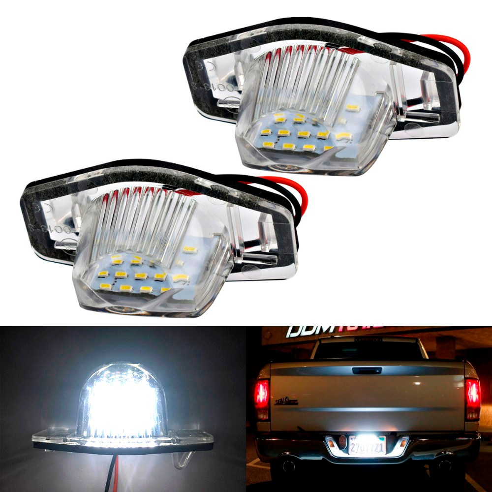 2pcs Car LED Number License Plate Light 12V For Honda Civic Pilot Accord Odyssey Trunk Warning Lights Car Tuning Accessories