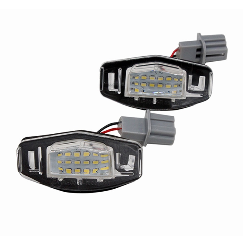 2Pcs/Set License Plate Light For Honda Accord Civic City MK4 Odyssey Pilot LED Light For Car License Number Plate Light Lamp