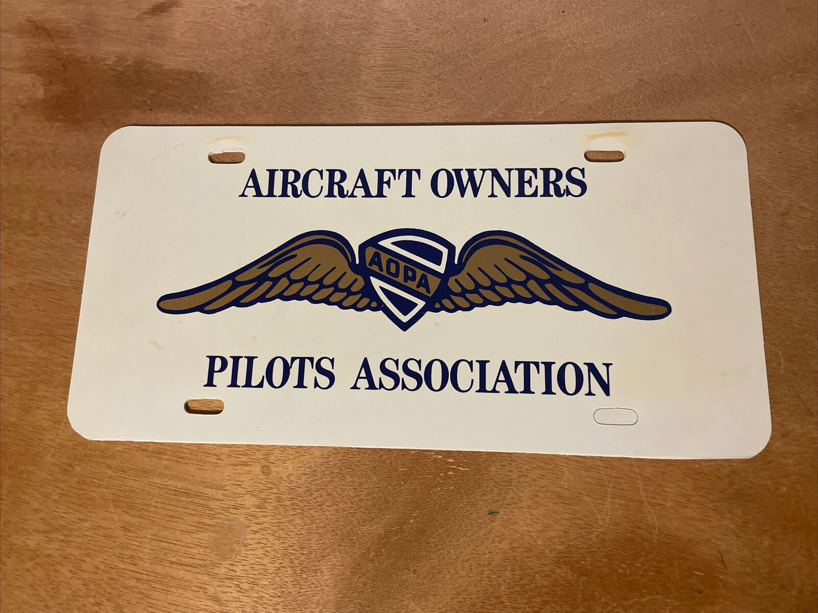 Aircraft Owners Pilots Association AOPA License Plate Booster Souvenir