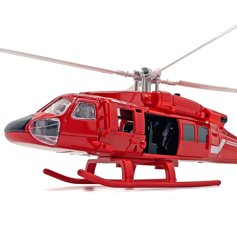Alloy Emergency Rescue Helicopter Model 25Cm Toys Fire Rescue Helicopter Good Quality W/Light & Sound