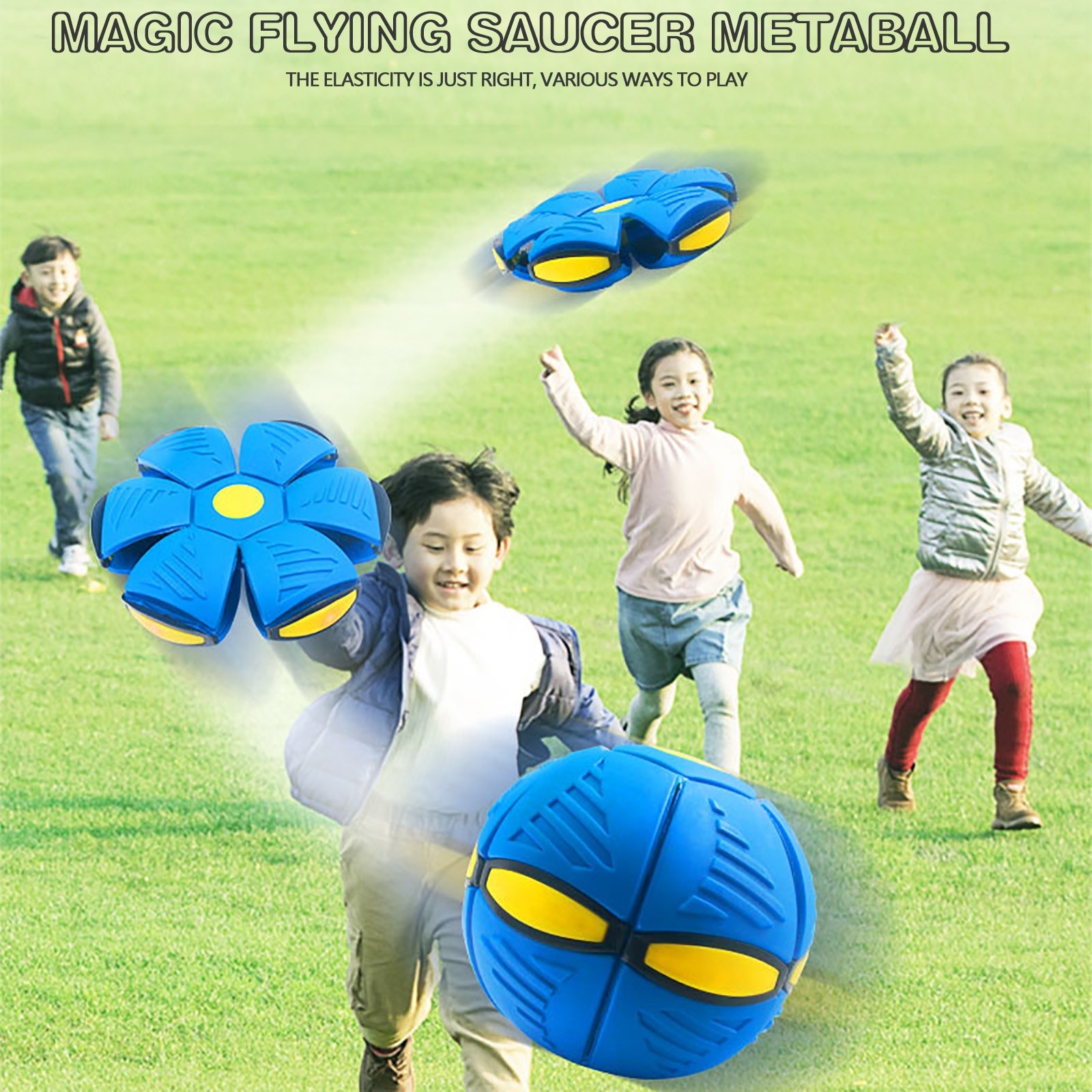 Children's Toy Ball Decompression Deformed Flying Saucer Ball Magic Stretch Exhaust Deforms The Decompression Flying Saucer Ball