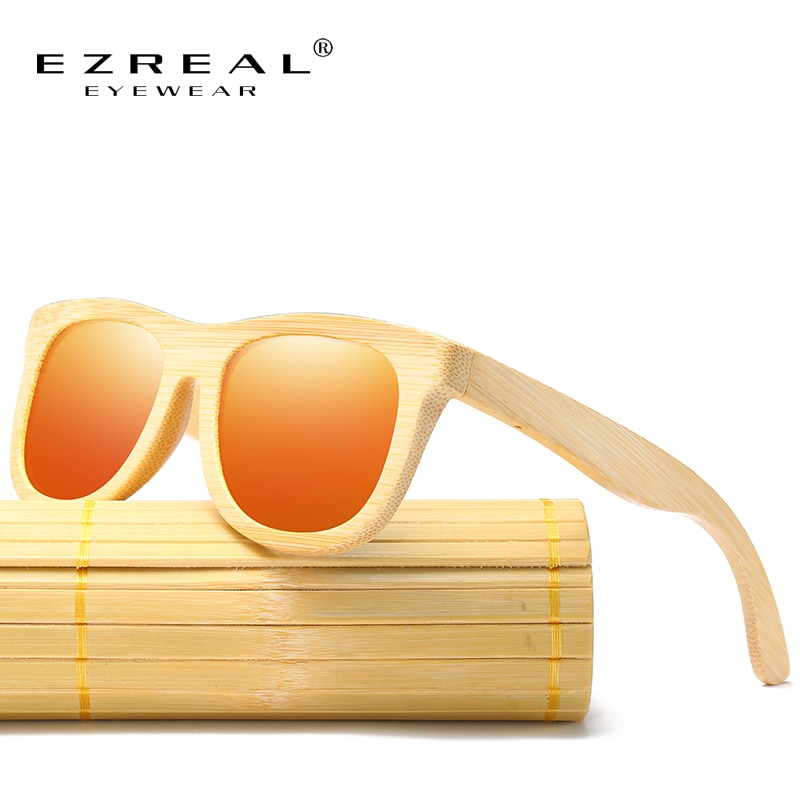 EZREAL New Men's Wooden Polarized Sun Glasses Retro Men And Women Luxury Handmade Bamboo Sunglasses for Friends as Gifts