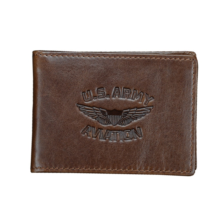 Genuine Leather US Army Aviation Pilot License Card Holder Folder Case Best Gift for Pilot Driver License Wallet 8x11CM
