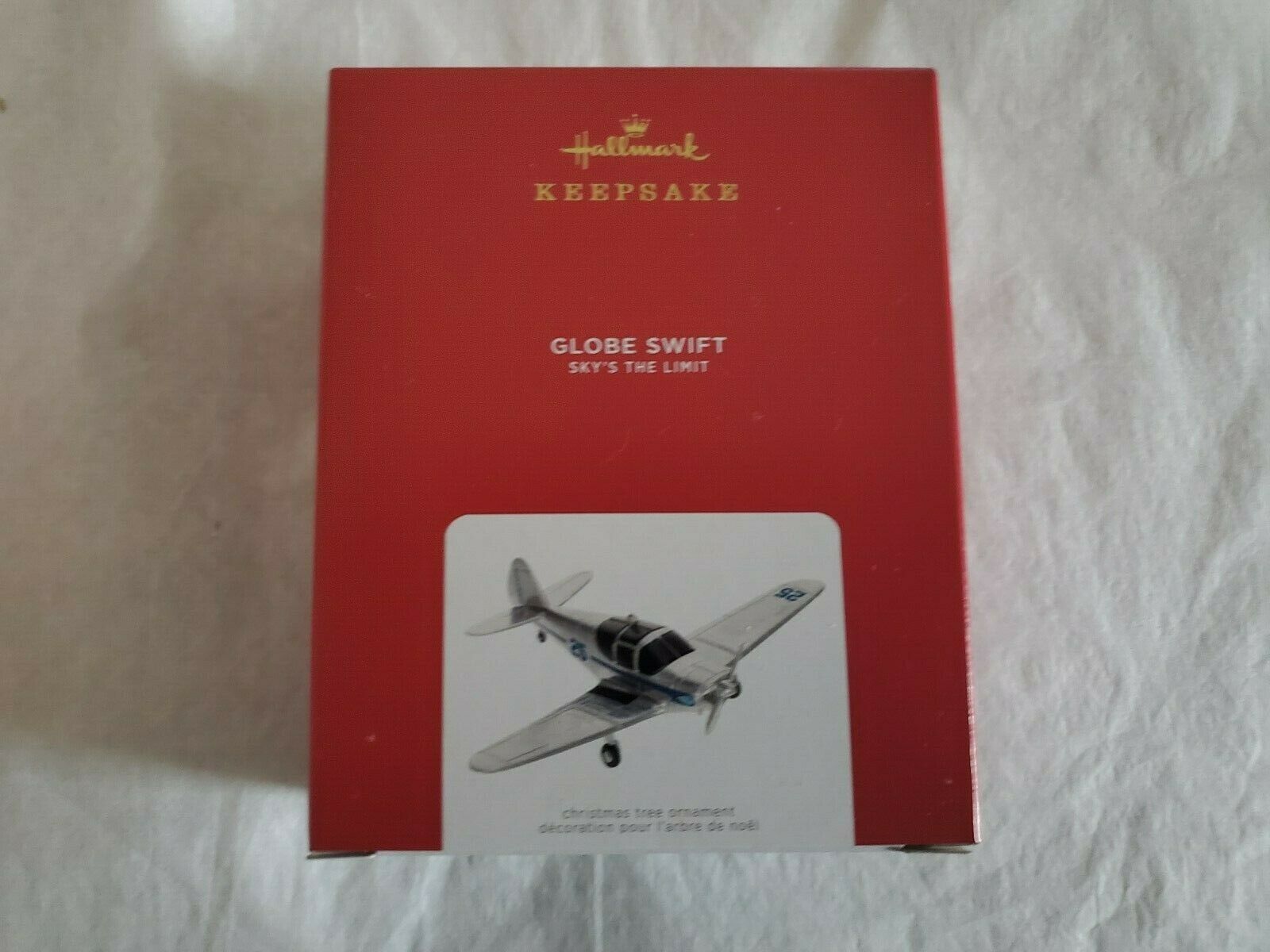 Hallmark 2021 Sky's The Limit Globe Swift Airplane Keepsake Ornament 25th Series