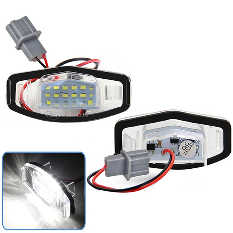 JanDeNing 2pcs Error Free 18 LED License Plate Lights For Honda Accord Civic City Odyssey MR-V/Pilot