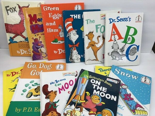 Lot of 10 RANDOM Dr. Seuss Children Kids Learn to I Can Read Books Cat Hat