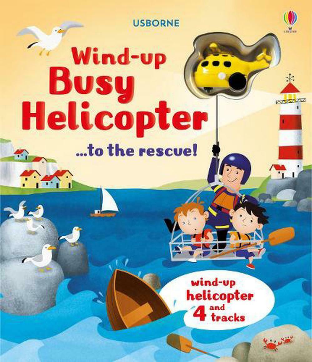 Wind-up Busy Helicopter... to the Rescue by Fiona Watt (English) Board Books Boo