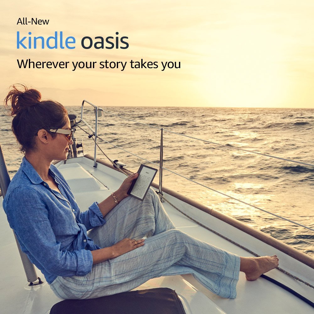 All-New Kindle Oasis 32GB, E-reader - 7" High-Resolution Display (300 ppi), Waterproof, Built-In Audible, Wi-Fi