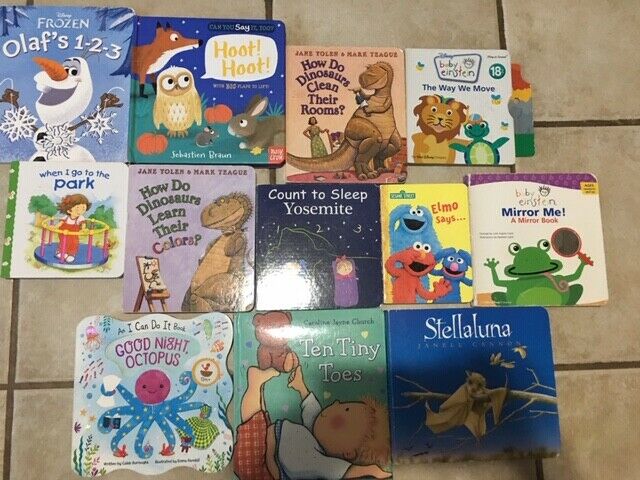 Lot of 10 Childrens BOARD Hardcover BABY TODDLER DAYCARE Kids BOOKS Random Mix
