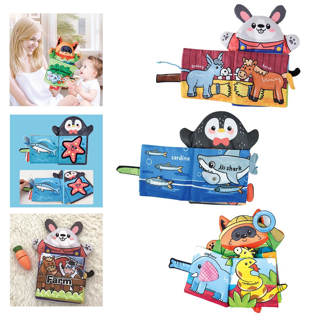 Soft Cloth Book Toy Kids Baby Educational Toys for Intelligence Development Soft Baby Animal book infant Books for 1 Year Old