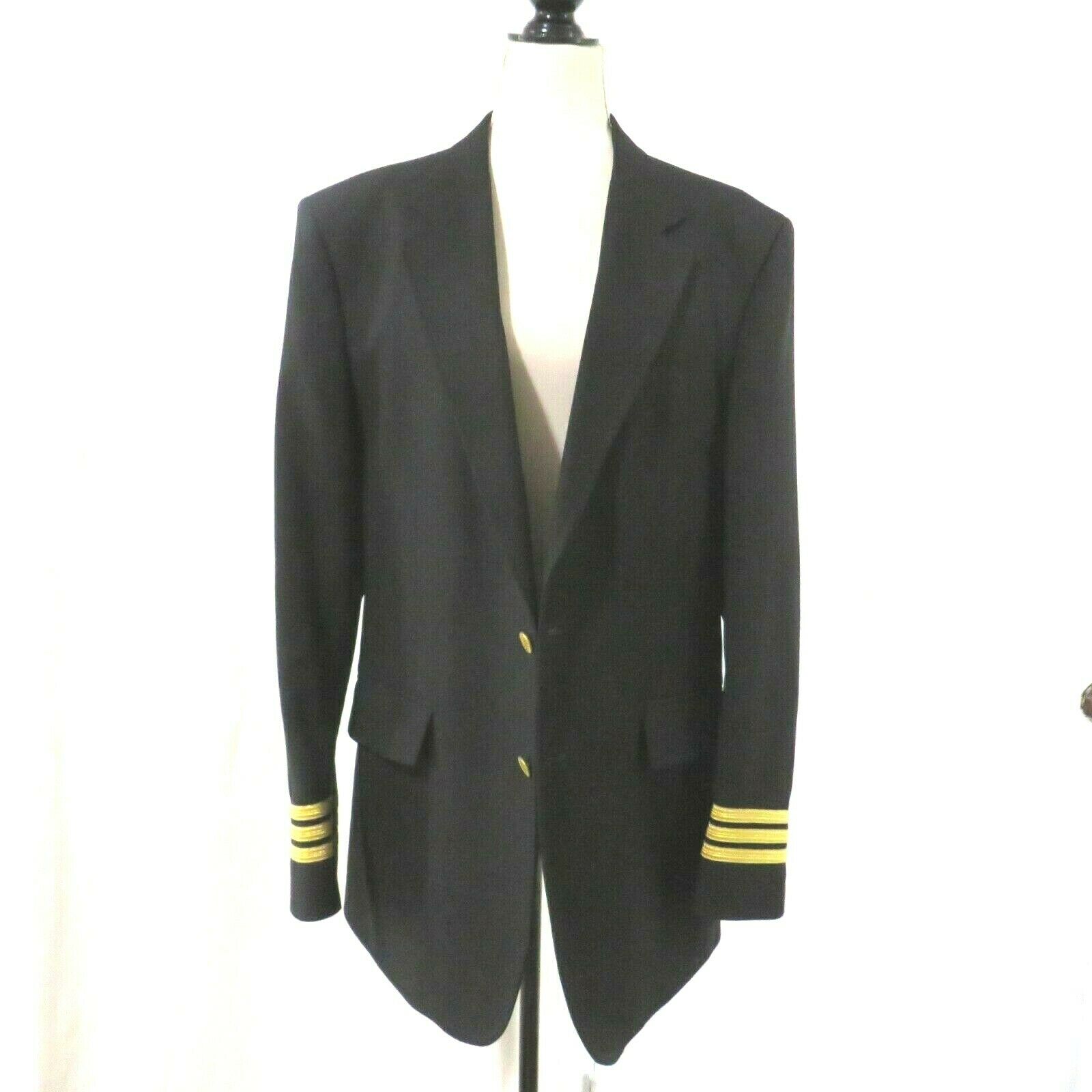 Vintage Pan Am First Officer's Jacket Tally Ho Airline Tailors 44 Long