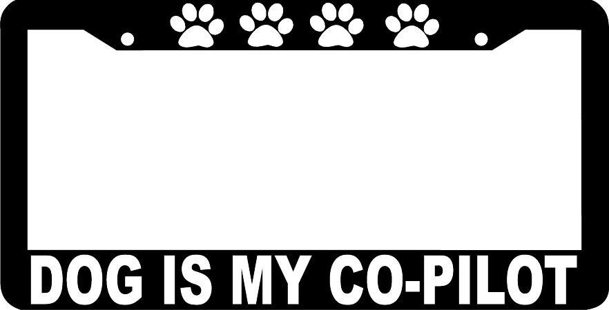DOG IS MY CO-PILOT copilot License Plate Frame