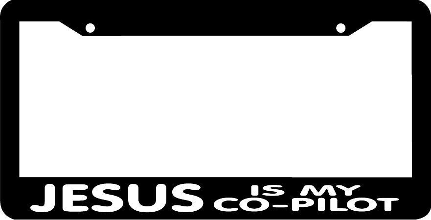 JESUS IS MY CO-PILOT CHRISTIAN License Plate Frame